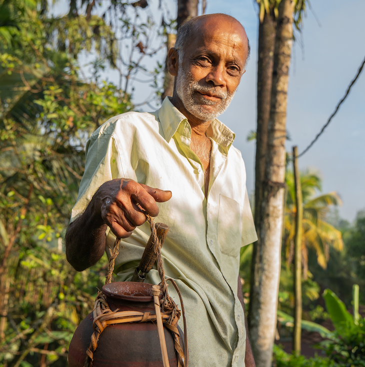 Local host in a Sri Lankan village
