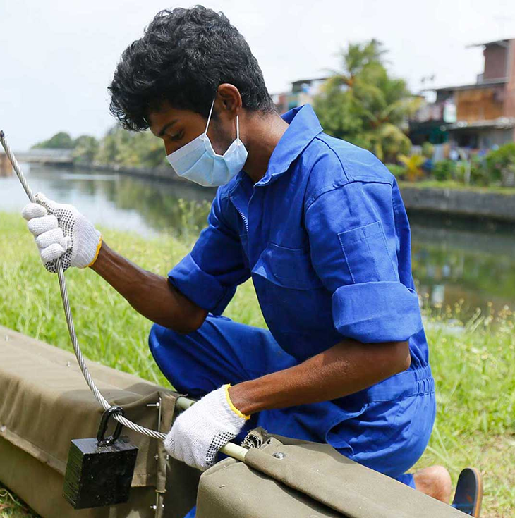 Coastal clean-up work